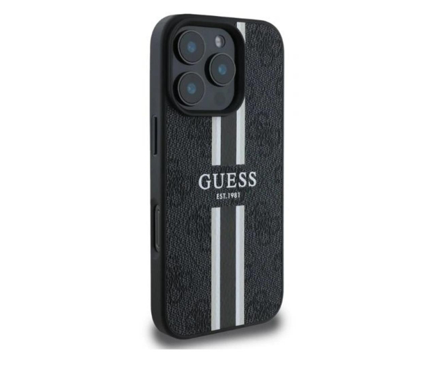 Guess 4G Printed Stripes do iPhone 16 Pro Max czarny - 1278301 - zdjęcie 2